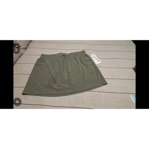 RBX Active Skort Olive Green Athletic Skirt Shorts Pockets Size XL NWT